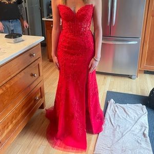 Sherri Hill 54227 Corset Top Strapless Dress